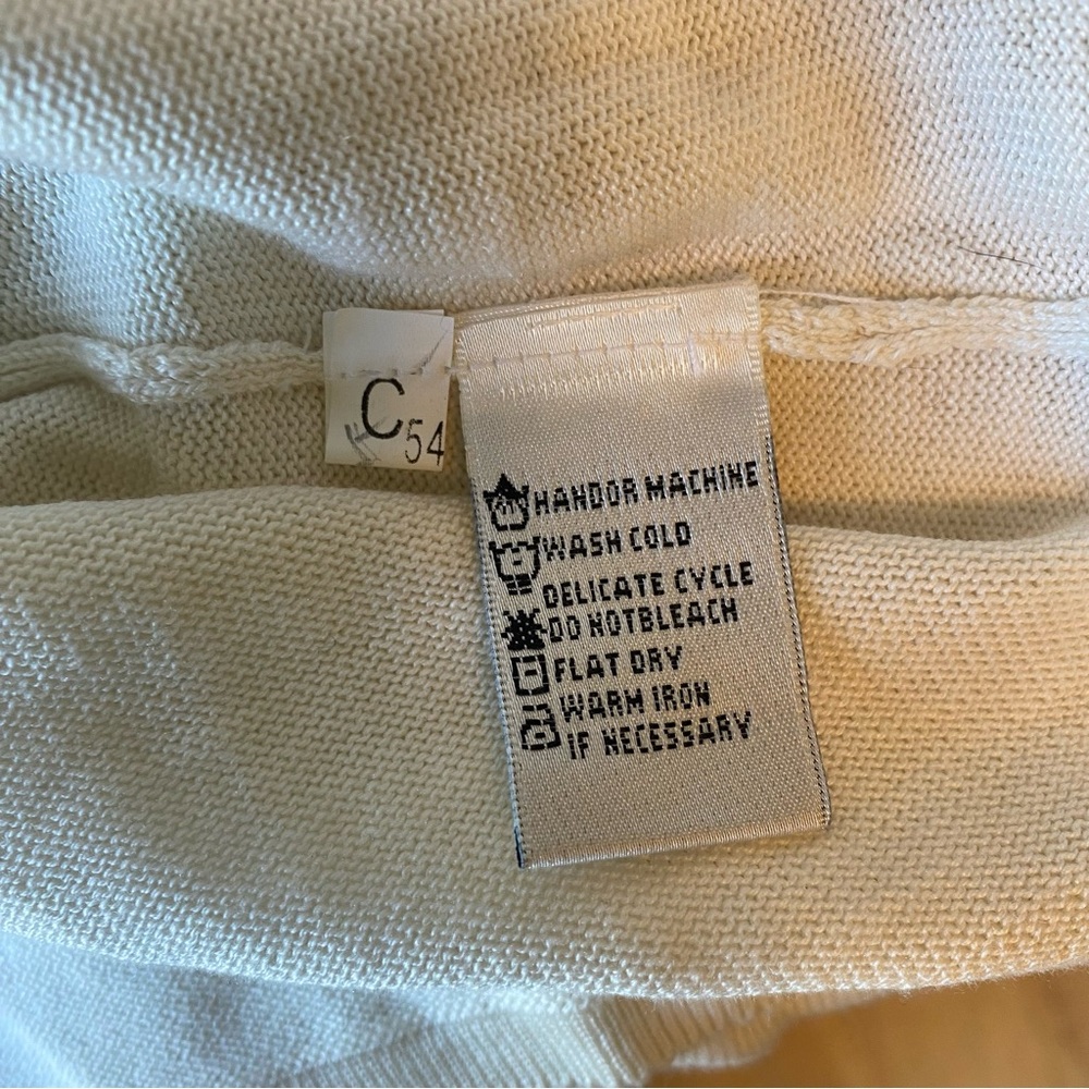 SILX Sweater Top White Silk Blend Long Sleeve Top Stretch Crewneck Pullover XL - Picture 9 of 9